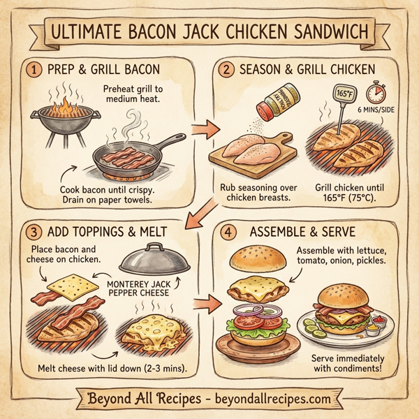 Ultimate Bacon Jack Chicken Sandwich instructions