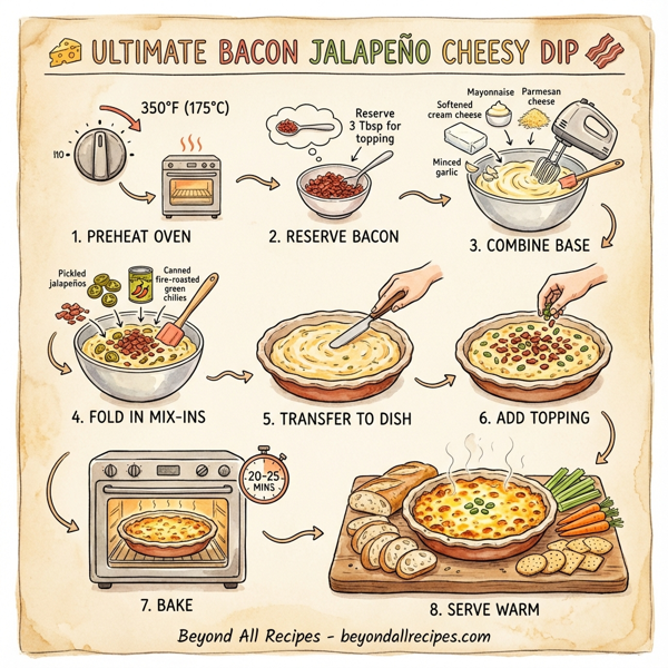 Ultimate Bacon Jalapeño Cheesy Dip instructions