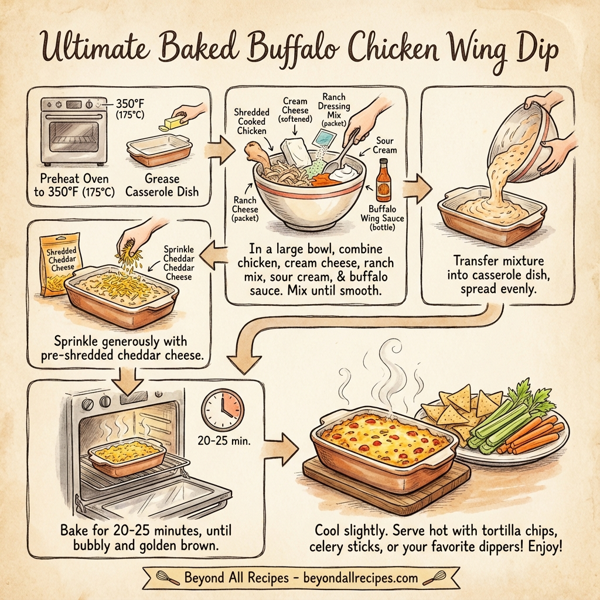 Ultimate Baked Buffalo Chicken Wing Dip instructions