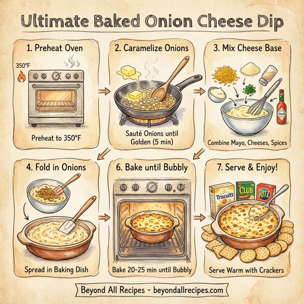 Ultimate Baked Onion Cheese Dip instructions