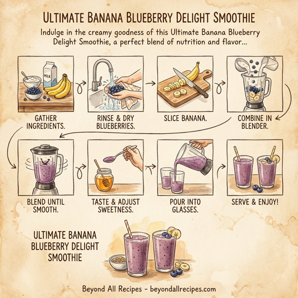Ultimate Banana Blueberry Delight Smoothie instructions