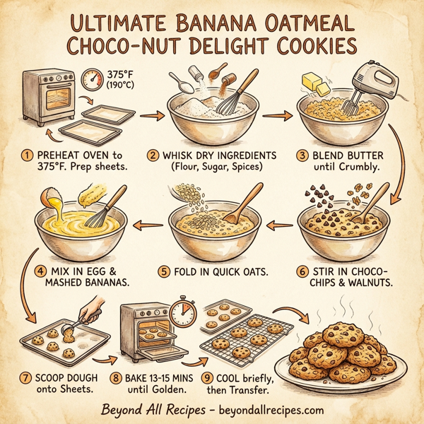 Ultimate Banana Oatmeal Choco-Nut Delight Cookies instructions