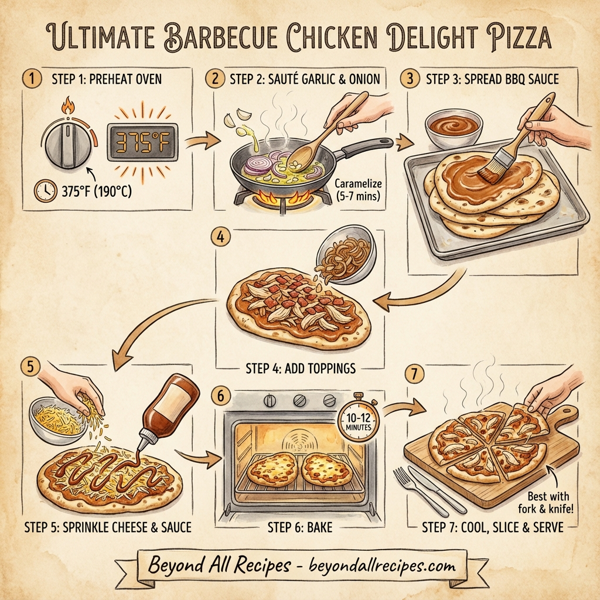 Ultimate Barbecue Chicken Delight Pizza instructions