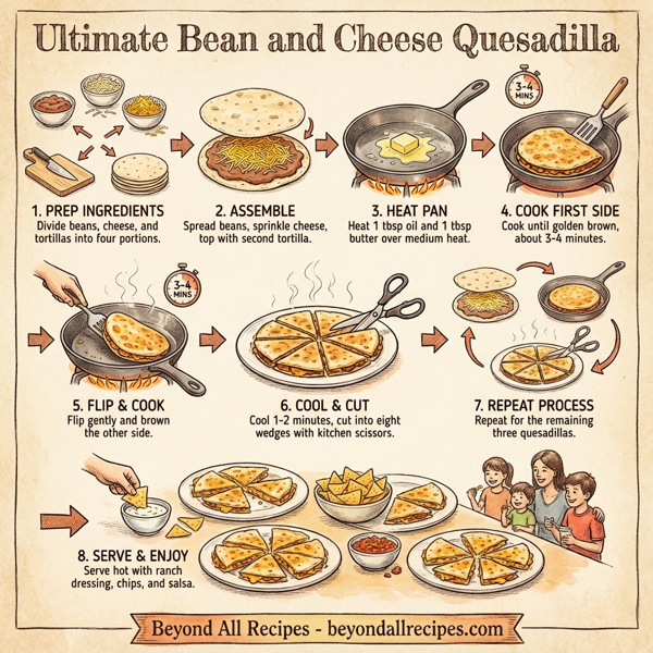 Ultimate Bean and Cheese Quesadilla instructions