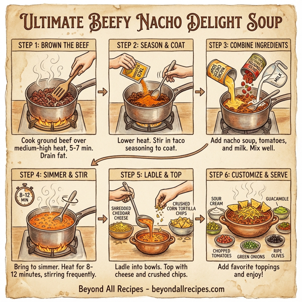 Ultimate Beefy Nacho Delight Soup instructions