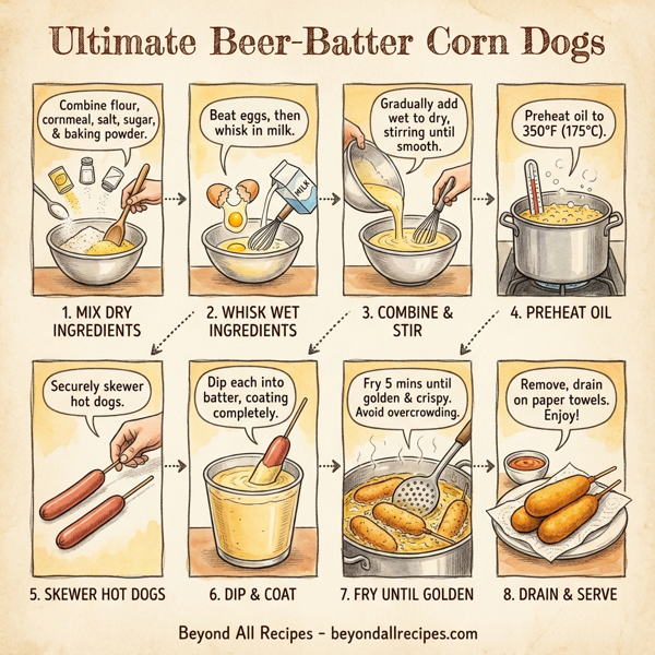 Ultimate Beer-Batter Corn Dogs instructions