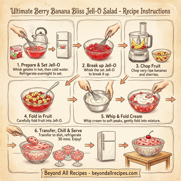 Ultimate Berry Banana Bliss Jell-O Salad instructions