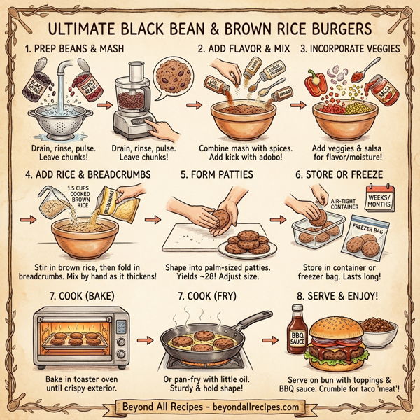 Ultimate Black Bean & Brown Rice Burgers instructions