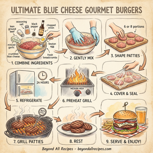 Ultimate Blue Cheese Gourmet Burgers instructions