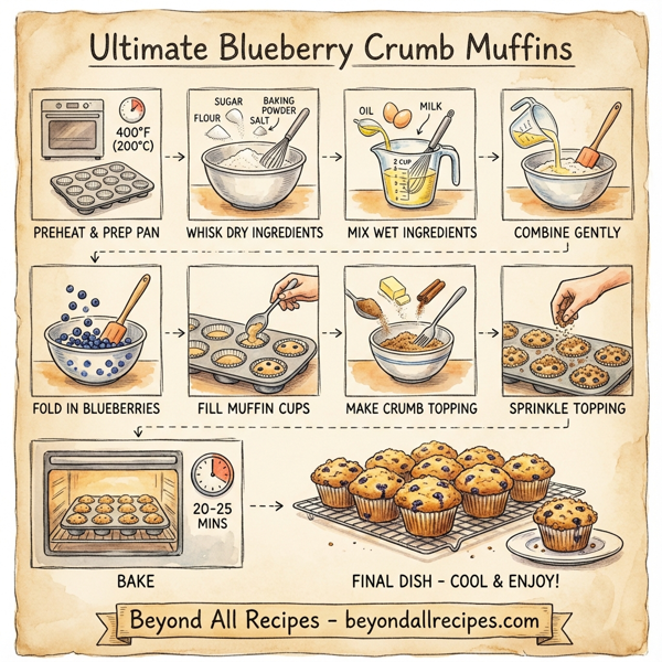Ultimate Blueberry Crumb Muffins instructions