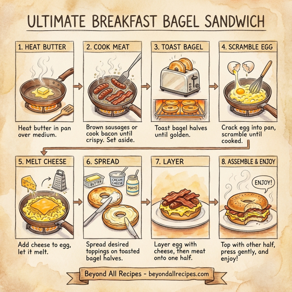 Ultimate Breakfast Bagel Sandwich instructions