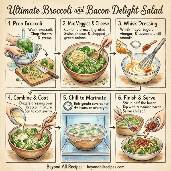 Ultimate Broccoli and Bacon Delight Salad instructions
