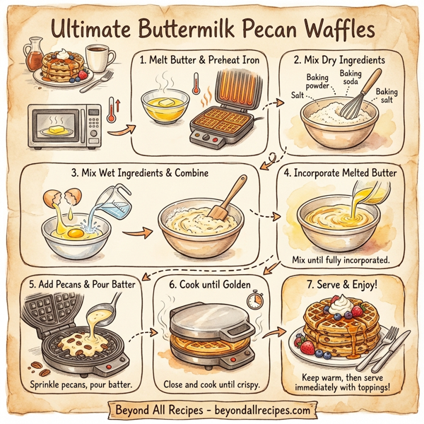 Ultimate Buttermilk Pecan Waffles instructions