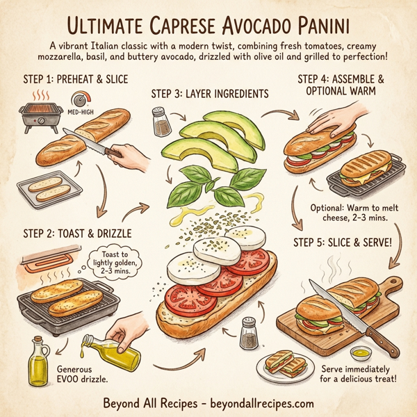 Ultimate Caprese Avocado Panini instructions