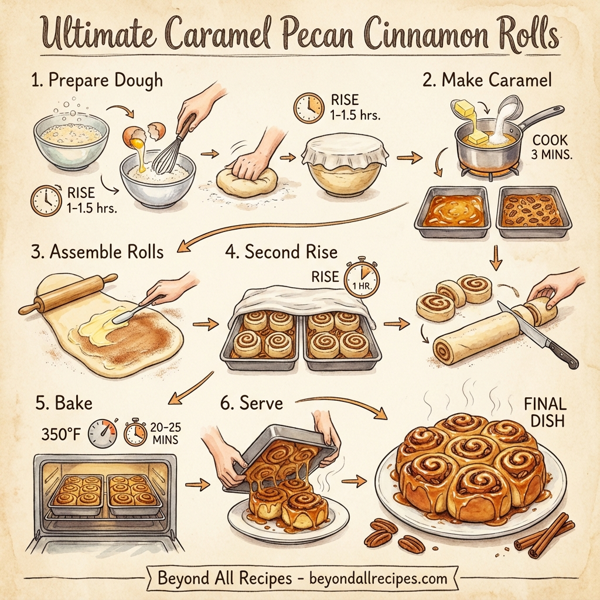Ultimate Caramel Pecan Cinnamon Rolls instructions