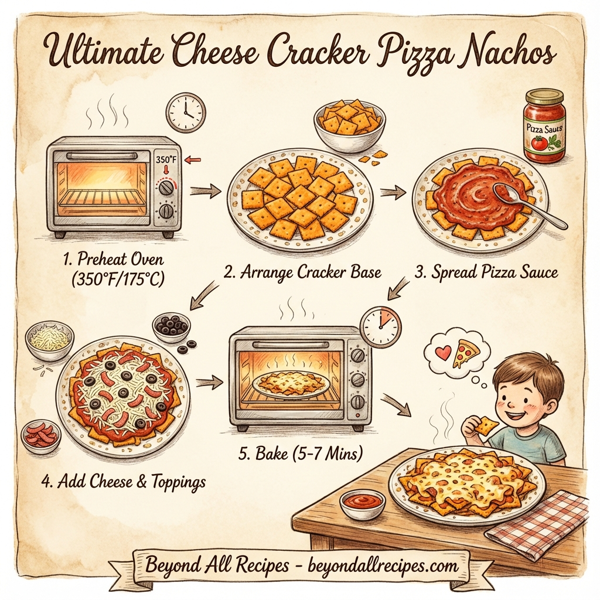 Ultimate Cheese Cracker Pizza Nachos instructions