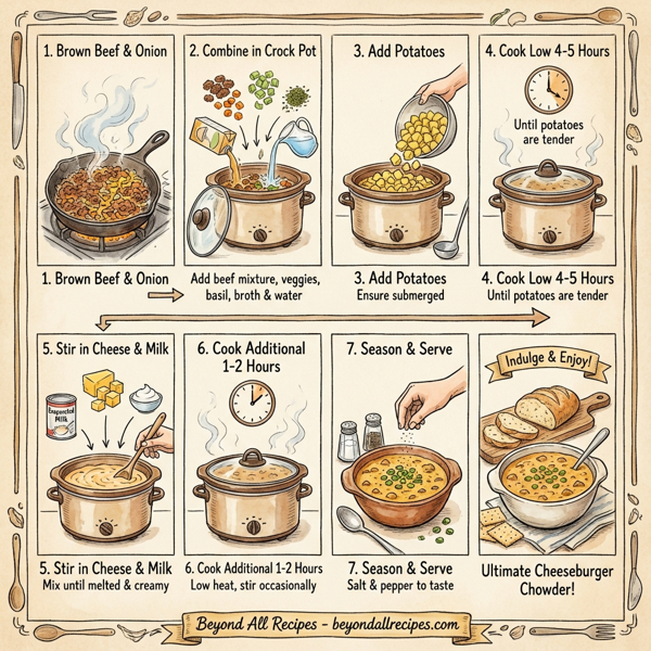Ultimate Cheeseburger Chowder instructions