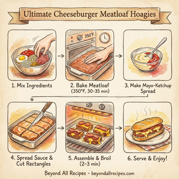 Ultimate Cheeseburger Meatloaf Hoagies instructions