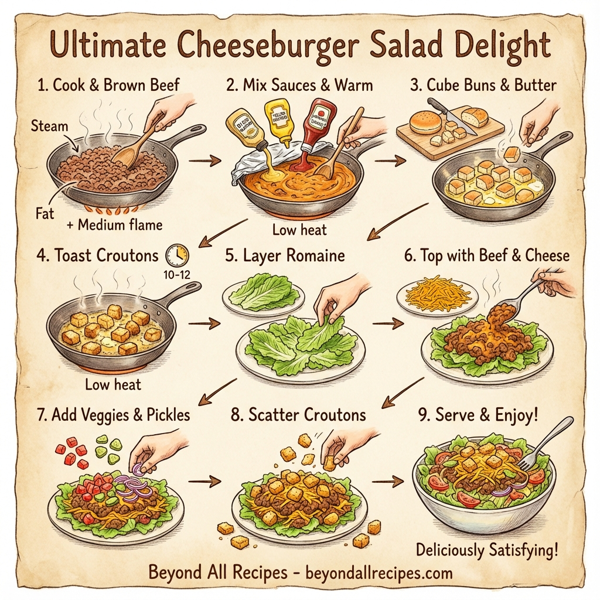 Ultimate Cheeseburger Salad Delight instructions
