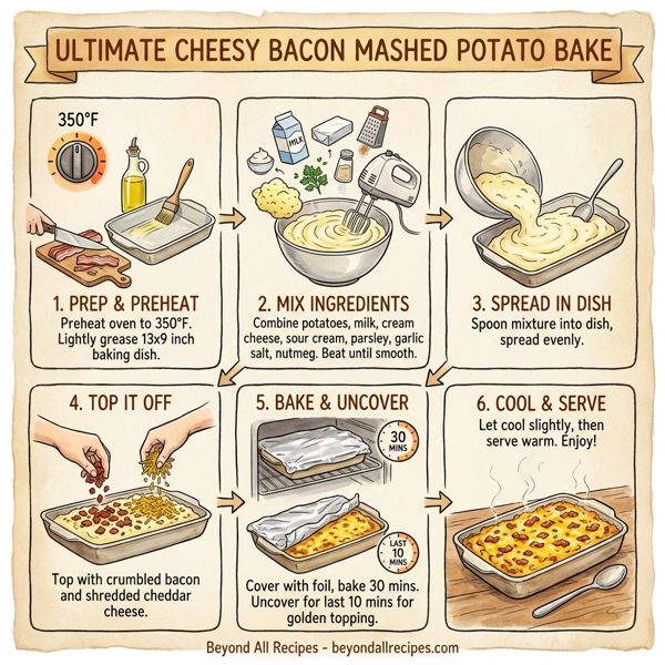 Ultimate Cheesy Bacon Mashed Potato Bake instructions