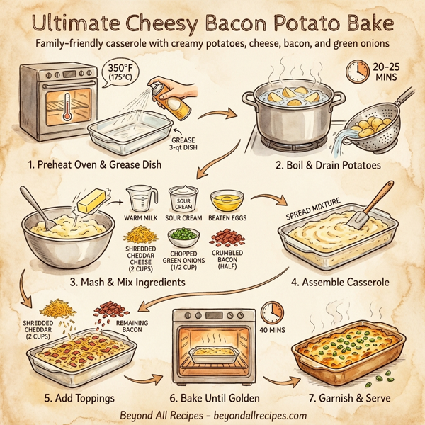 Ultimate Cheesy Bacon Potato Bake instructions