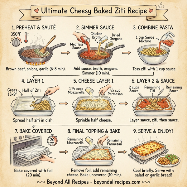 Ultimate Cheesy Baked Ziti instructions
