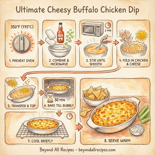 Ultimate Cheesy Buffalo Chicken Dip instructions