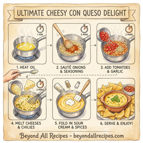 Ultimate Cheesy Con Queso Delight instructions