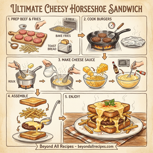 Ultimate Cheesy Horseshoe Sandwich instructions