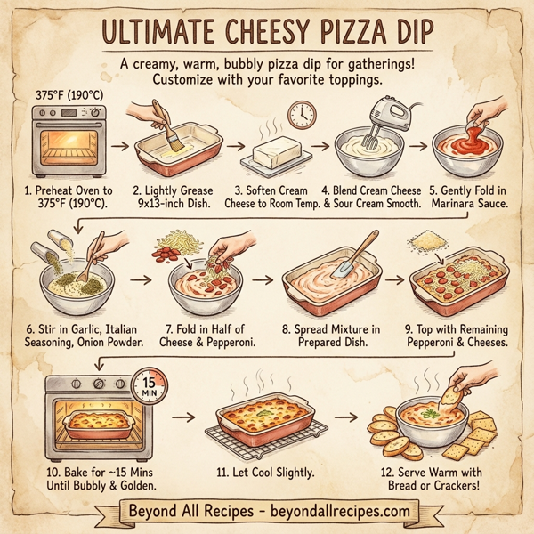 Ultimate Cheesy Pizza Dip instructions