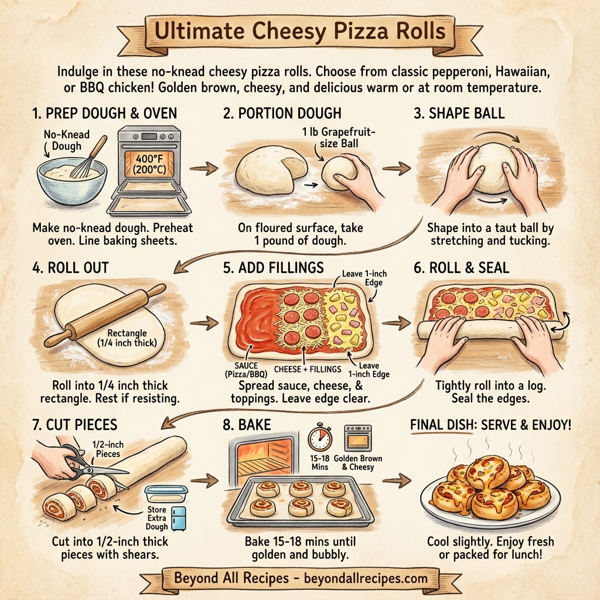 Ultimate Cheesy Pizza Rolls instructions