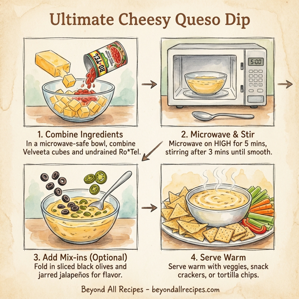 Ultimate Cheesy Queso Dip instructions
