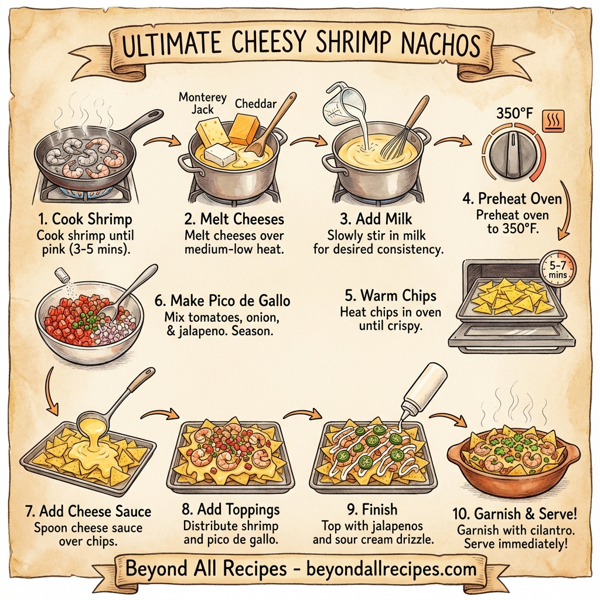 Ultimate Cheesy Shrimp Nachos instructions
