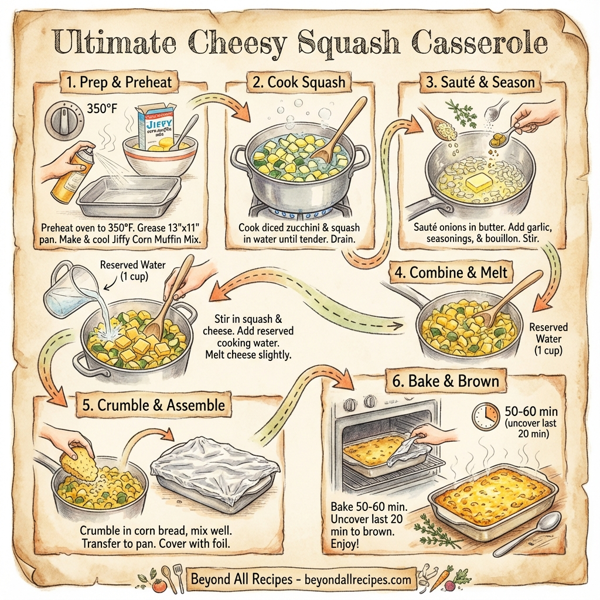 Ultimate Cheesy Squash Casserole instructions