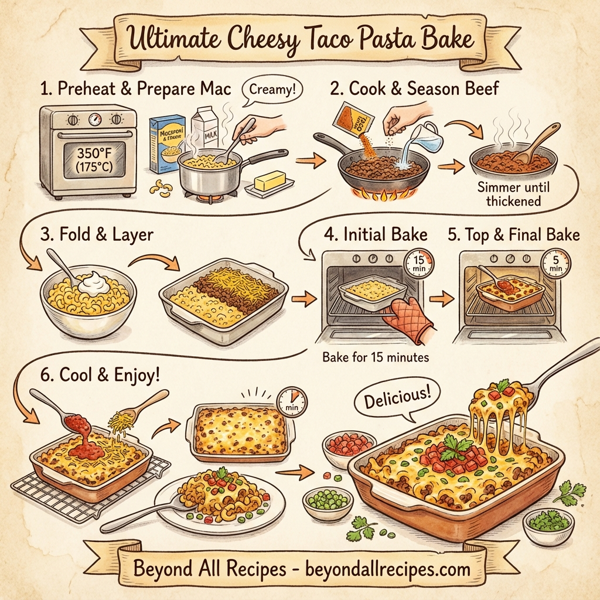 Ultimate Cheesy Taco Pasta Bake instructions
