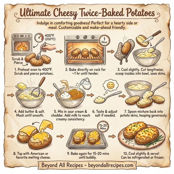 Ultimate Cheesy Twice-Baked Potatoes instructions