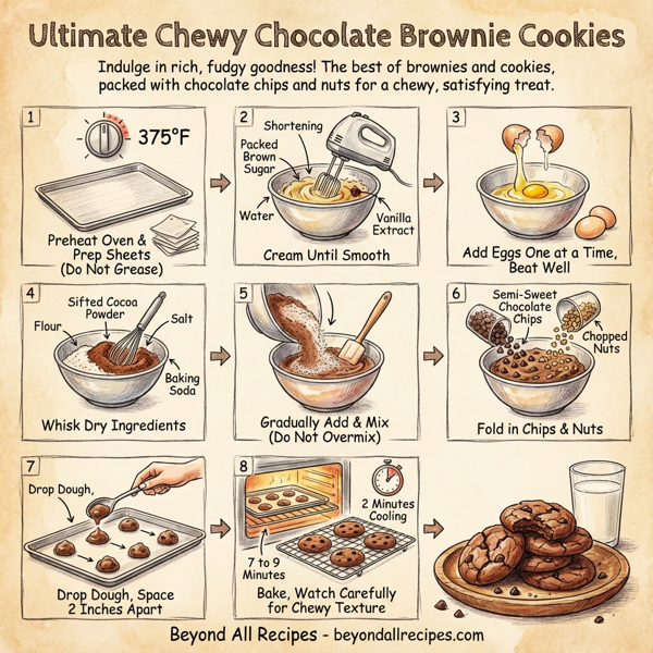 Ultimate Chewy Chocolate Brownie Cookies instructions