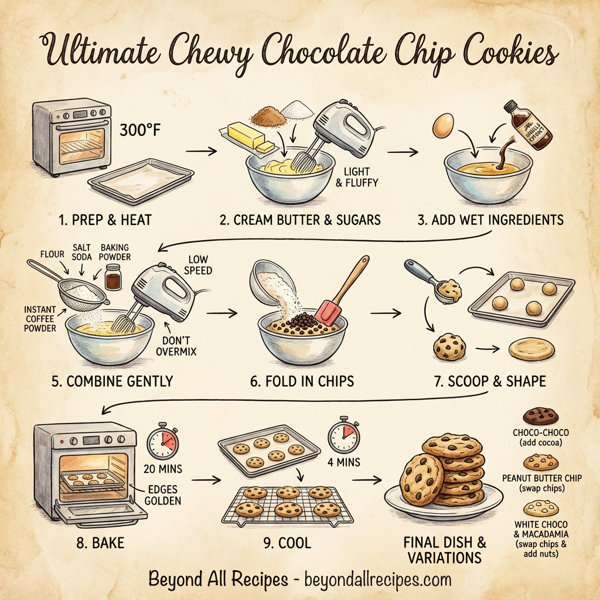 Ultimate Chewy Chocolate Chip Cookies with Gourmet Variations instructions