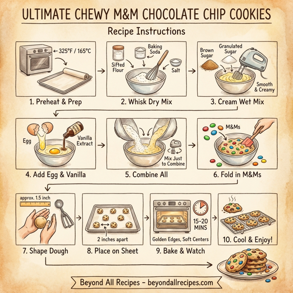 Ultimate Chewy M&M Chocolate Chip Cookies instructions