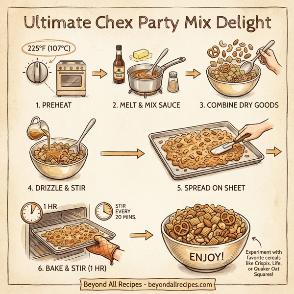 Ultimate Chex Party Mix Delight instructions