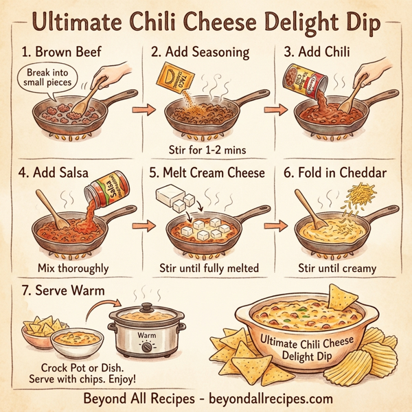 Ultimate Chili Cheese Delight Dip instructions