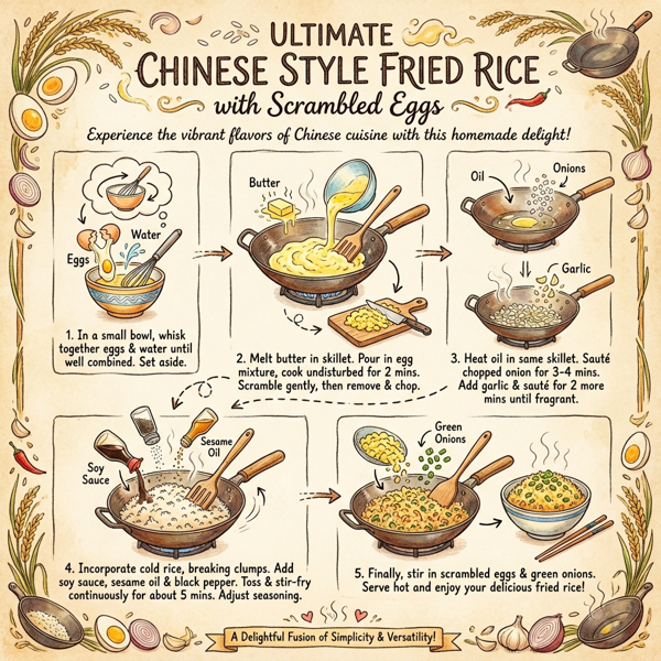 Ultimate Chinese Style Fried Rice with Scrambled Eggs instructions