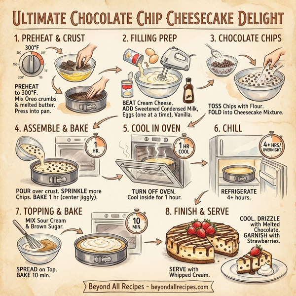 Ultimate Chocolate Chip Cheesecake Delight instructions