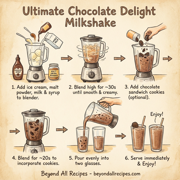 Ultimate Chocolate Delight Milkshake instructions