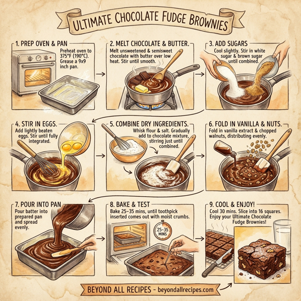 Ultimate Chocolate Fudge Brownies instructions