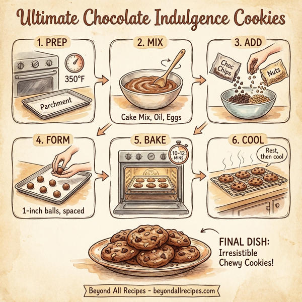 Ultimate Chocolate Indulgence Cookies instructions