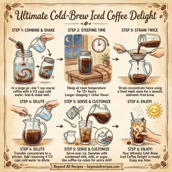 Ultimate Cold-Brew Iced Coffee Delight instructions