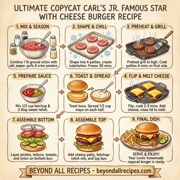 Ultimate Copycat Carl's Jr. Famous Star with Cheese Burger instructions
