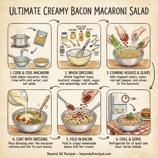Ultimate Creamy Bacon Macaroni Salad instructions
