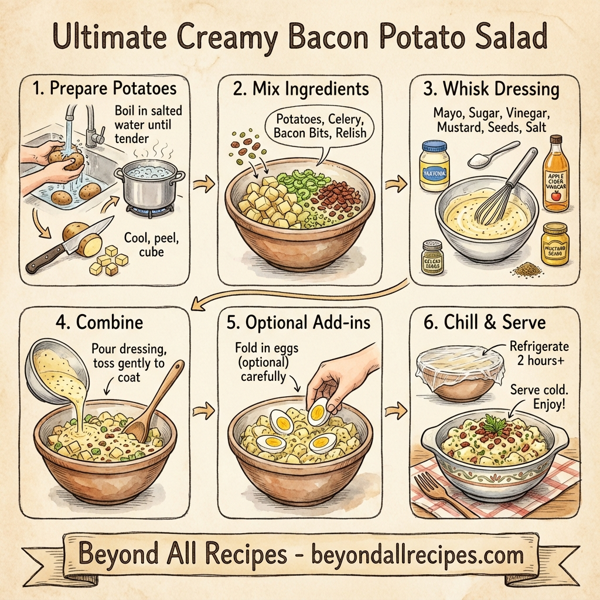 Ultimate Creamy Bacon Potato Salad instructions